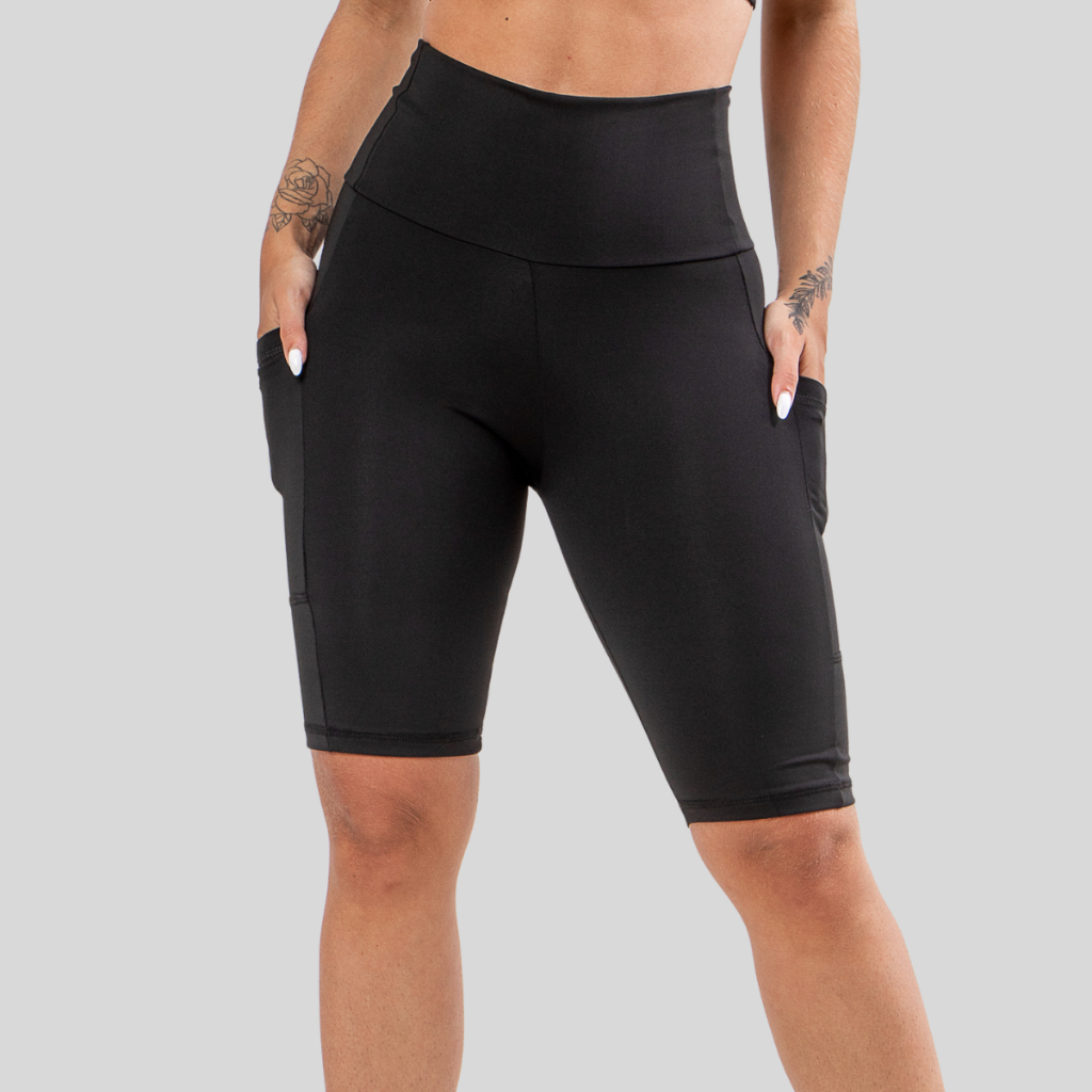 Bermuda Biker Fitness Bolso Short Ciclista Feminino