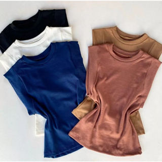 Blusa Feminina Muscle tee Lisa Ribana Canelada Gola Redonda Básica Social Elegante em Oferta na Shopee