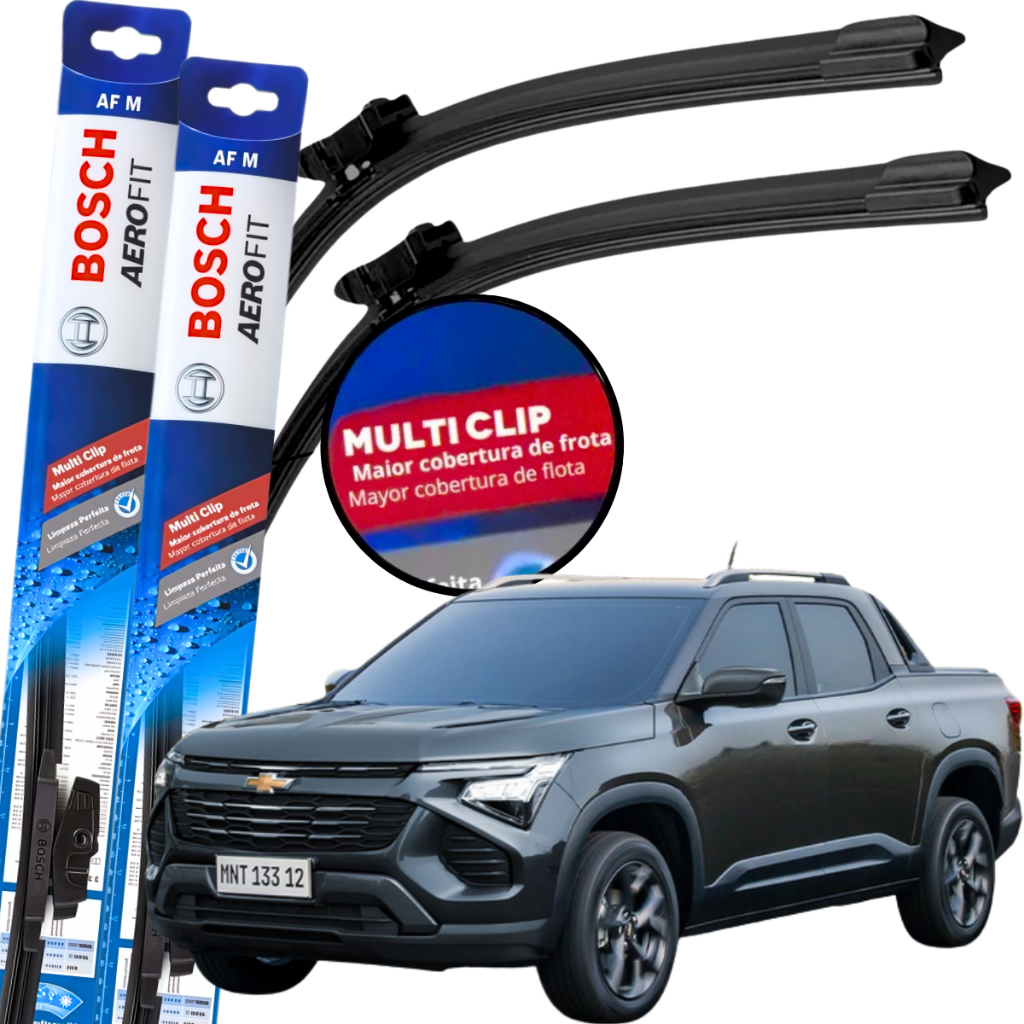Par Palheta Limpador Parabrisa Original Bosch Multiclip Chevrolet Montana 2023 à 2026 em Oferta na Shopee