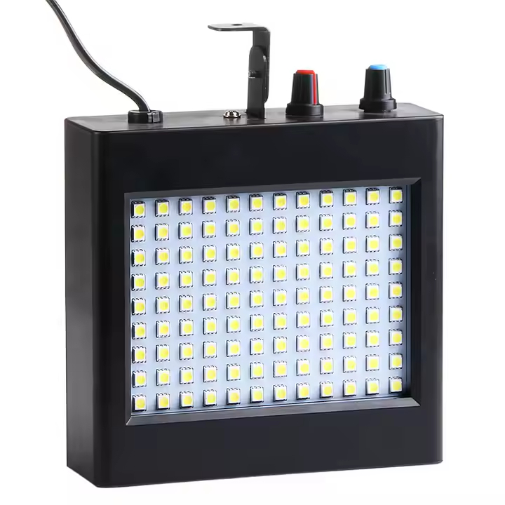Strobo 108 Leds Rgb/branco 25w Rítmico Bivolt Automático Acessórios Para Festas Casa Iluminação Show