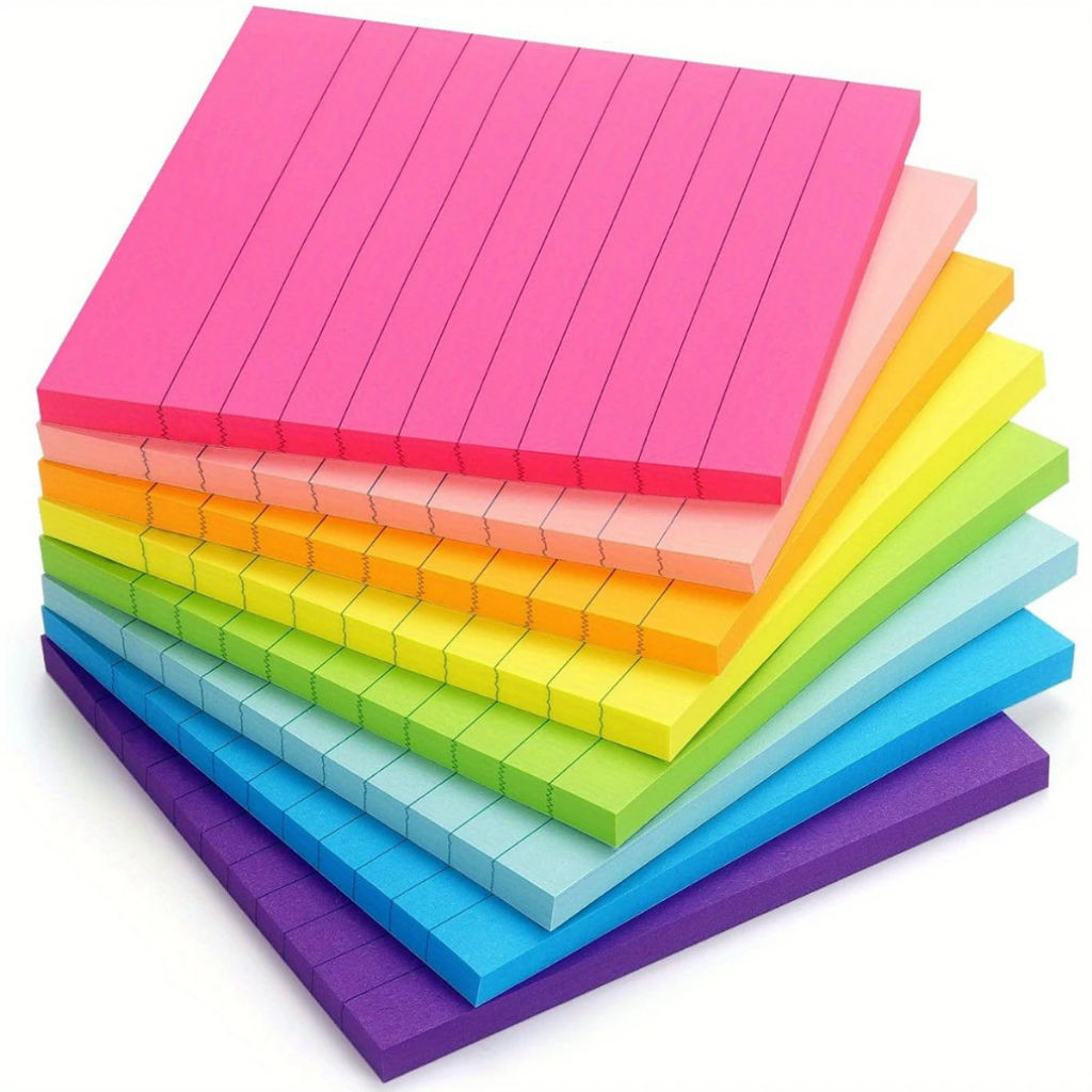 Blocos de Anotação Bloquinho Auto Adesivo Coloridos Pautados Vários Modelos Escritório