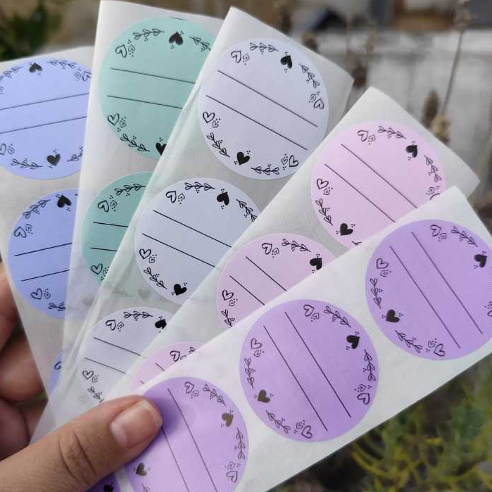 500 Etiqueta Especial Lisa Escrita Livre e Dedicatória Delivery Adesivo Redondo 4cm