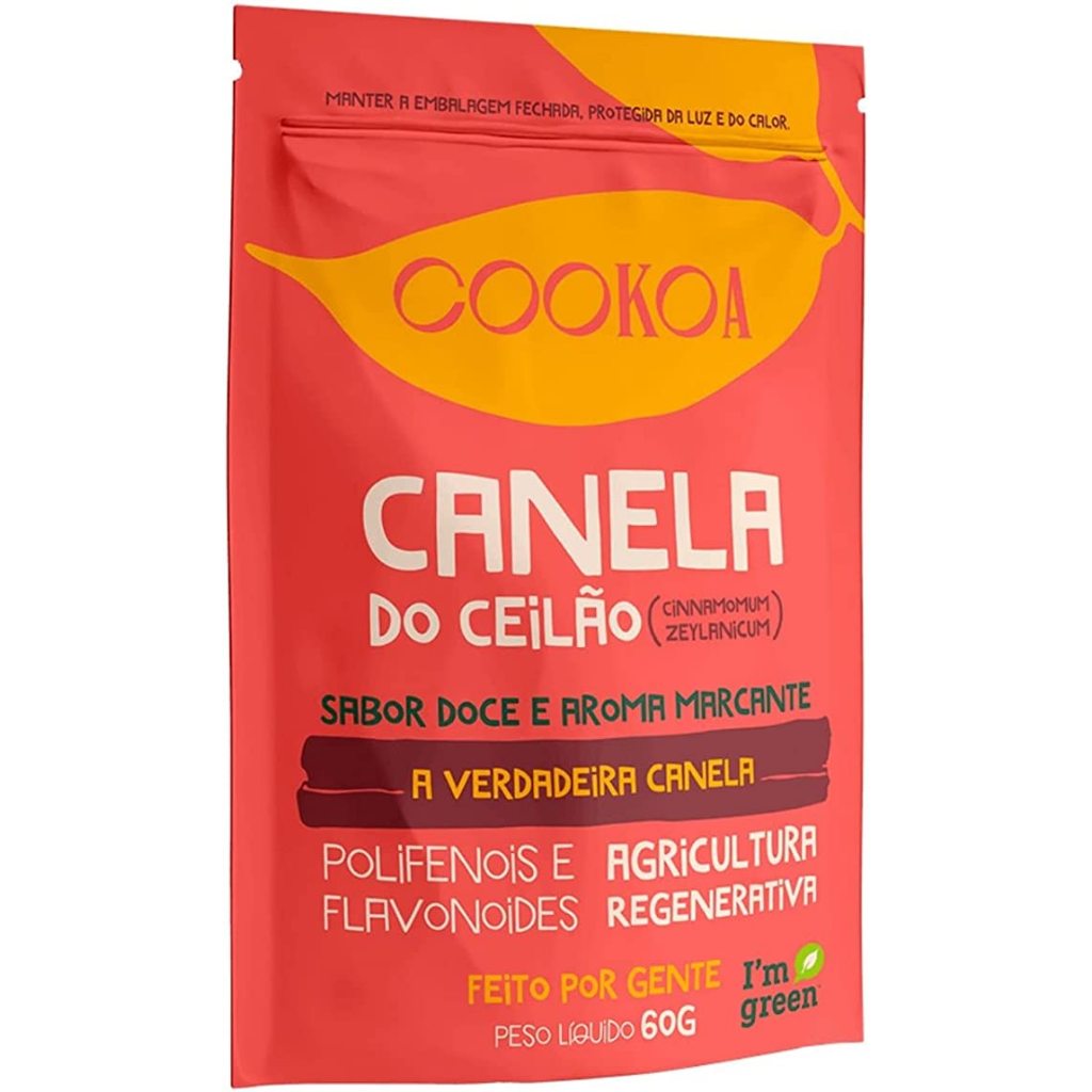 CANELA DO CEILAO EM PÓ 60 G - Cookoa A Verdadeira Sem Glúten em Oferta na Shopee