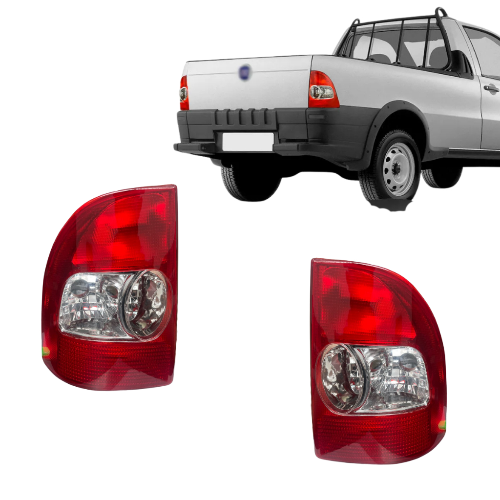 Par De Lanternas Traseira Fiat Strada 2001 2002 2003 2004