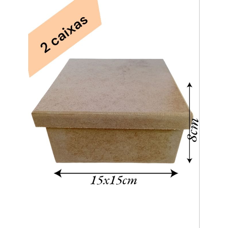 2 caixa mdf 15x15x8 caixa convite casamento em Oferta na Shopee