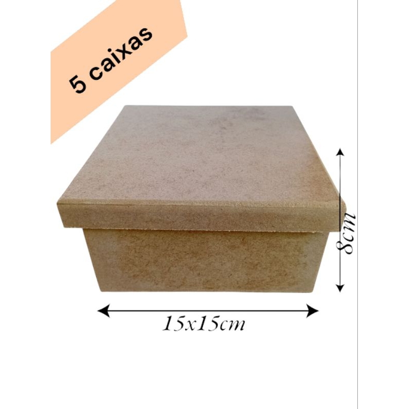 5 caixas 15x15x8 madrinha padrinho de casamento em Oferta na Shopee
