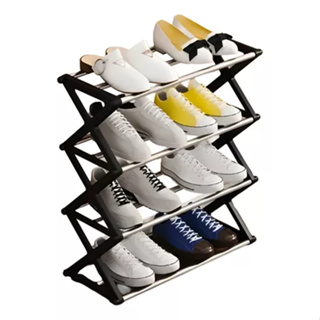 Sapateira Prateleira Sanfonada 4 Andares Organizadora Desmontável de Tênis e Chinelos em Oferta na Shopee