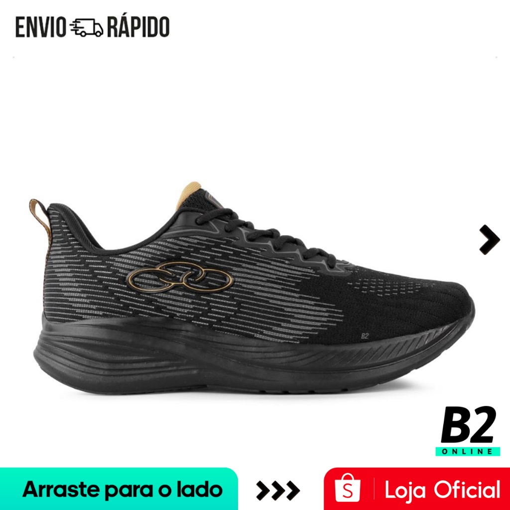 Tênis Olympikus Marte Masculino Preto Original Com Nota Fiscal e Garantia