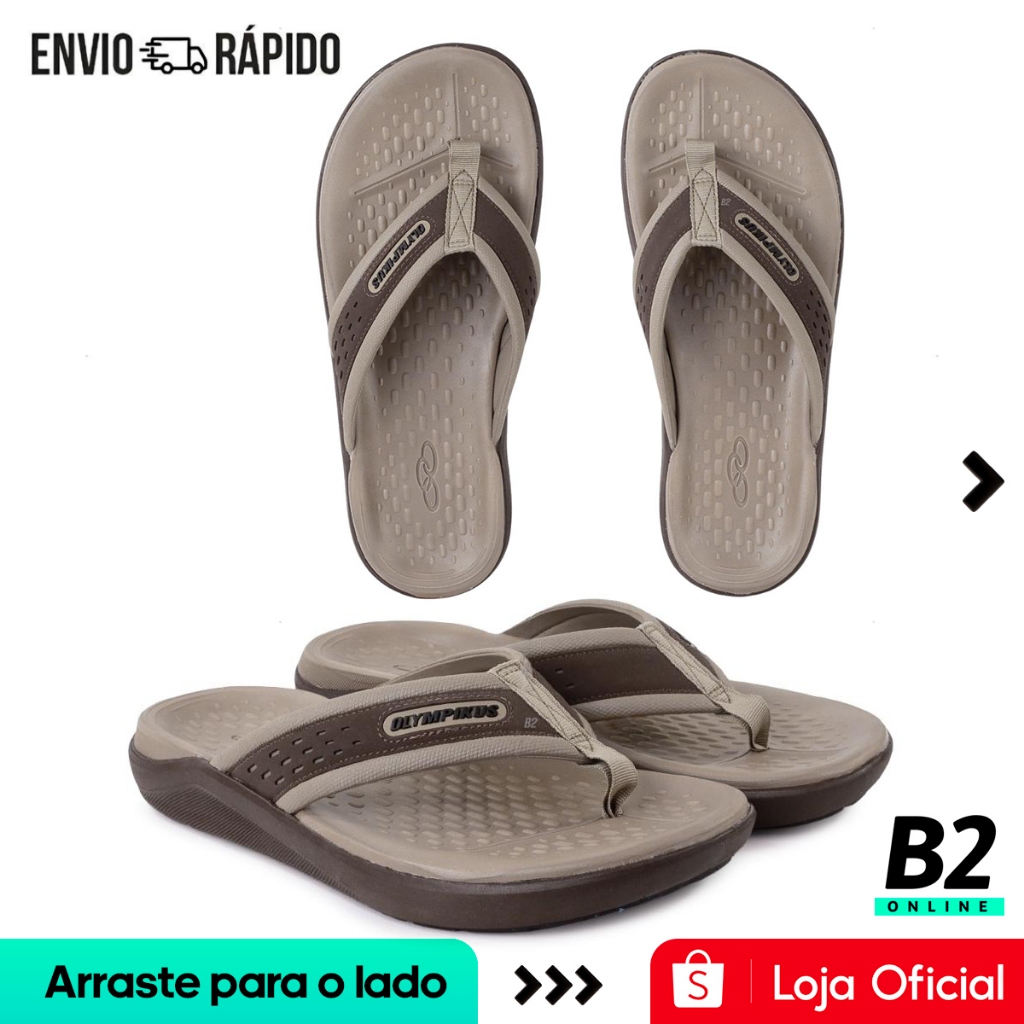 Chinelo Olympikus 921 Masculino Marrom Original Com Nota Fiscal e Garantia - Men Shoes