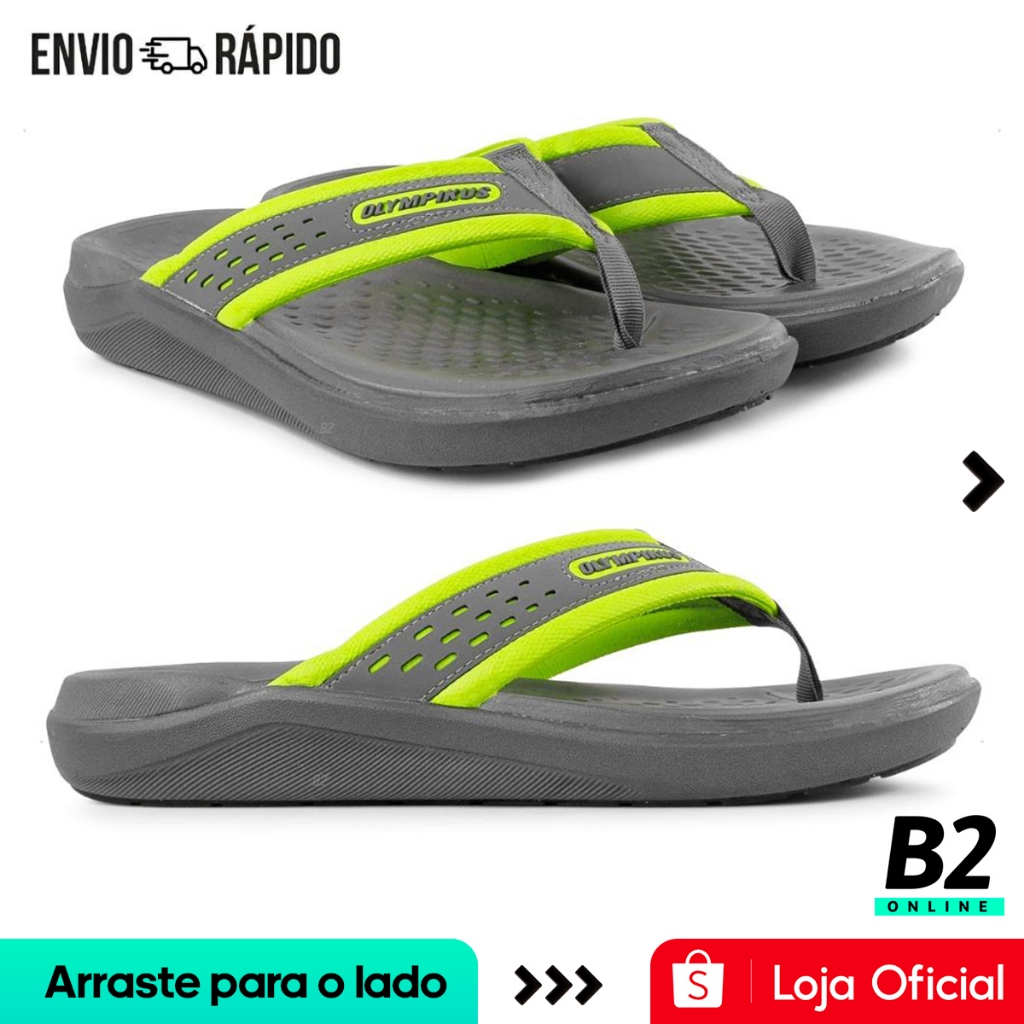 Chinelo Olympikus 921 Masculino Cinza Original Com Nota Fiscal e Garantia em Oferta na Shopee