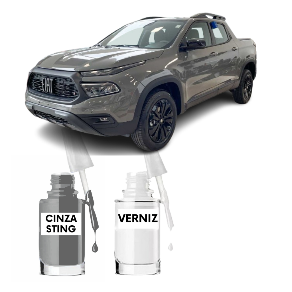 Tinta Tira Risco Automotivo Fiat Toro Ranch Cinza Sting - VR503/B