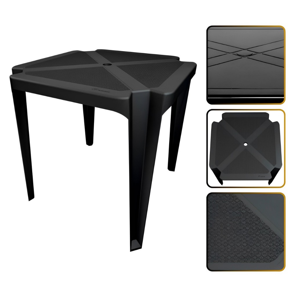 Mesa Quadrada de Plastico Bar Jardim Cozinha Sala