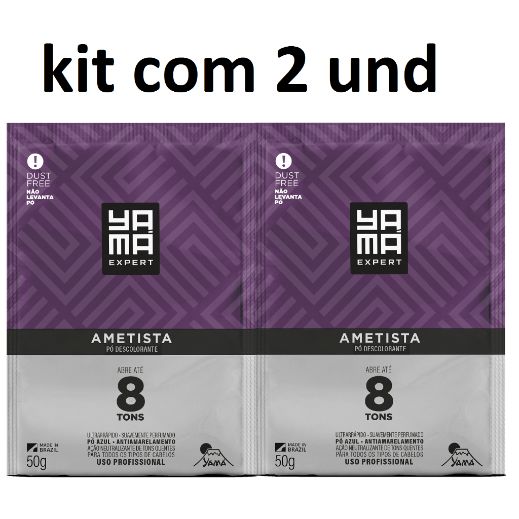 KIT COM 2 Pó descolorante Yamá 50g Ametista