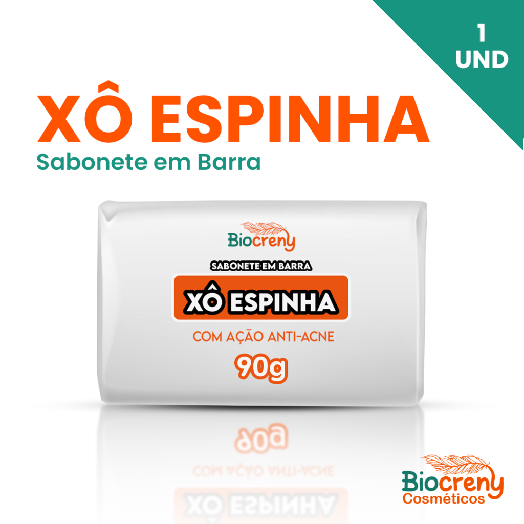 Sabonetes em Barra Antiacne Xô Espinha: Limpeza Profunda e Combate e Seca Espinhas e Tira Oleosidade