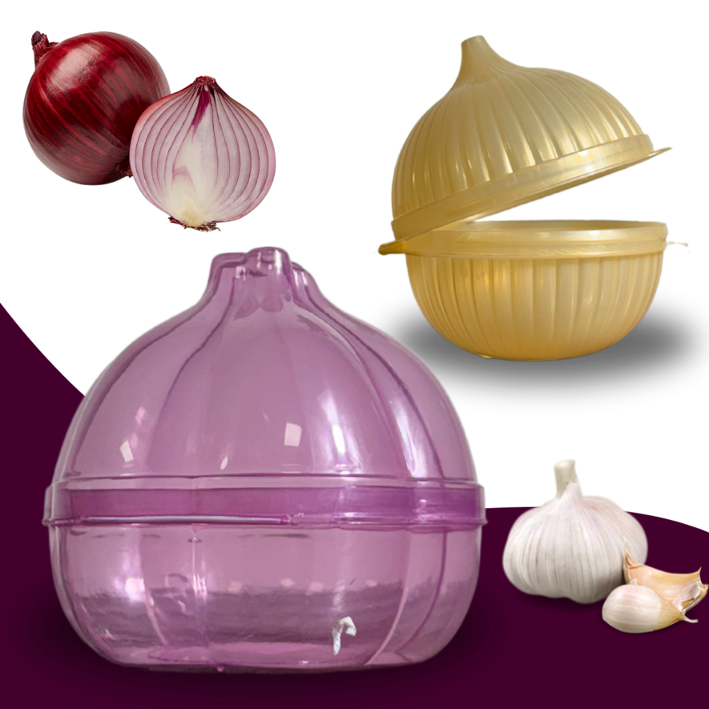 Kit 02 Porta Cebola Alho Mix Multi Uso Armazenamento Alimento Pote Plasutil