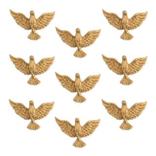 Kit 30 Divinos Espitos Santo Decorativo em Dourado - Otimo para Lembrancinhas e batizados em Oferta na Shopee