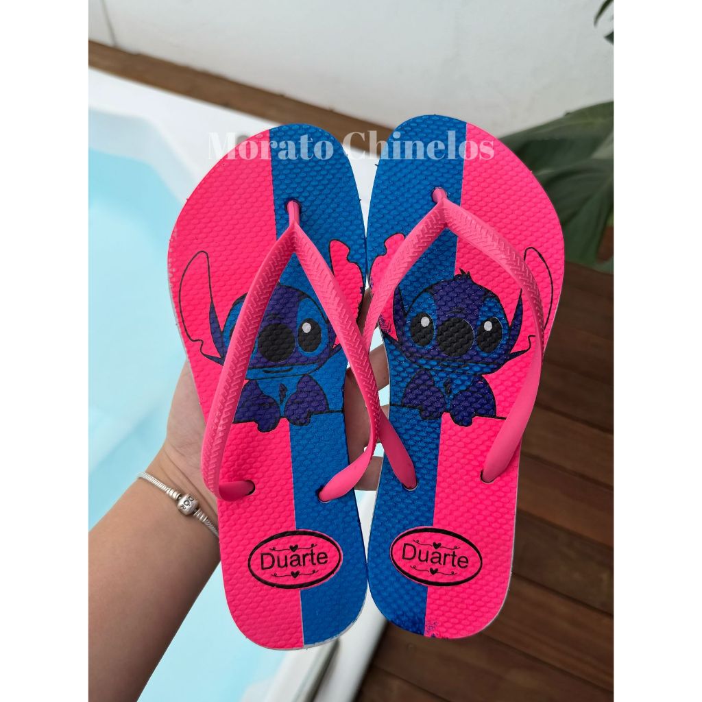Chinelo sandalia bichinho leve e macio blogueirinha filme lilo stiti — imagem 2 de 2