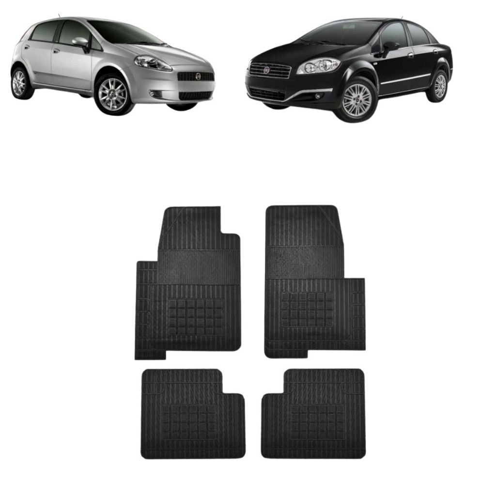 JOGO TAPETE DE BORRACHA PUNTO 08/15 LINEA 09/16 – Car Floor em Oferta na Shopee