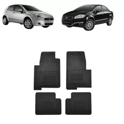 Jogo Tapete de Borracha Punto 2008 a 2015 Linea 2009 a 2016 Car Floor