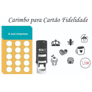 Carimbo automático para cartão fidelidade Automático r12 em Oferta na Shopee