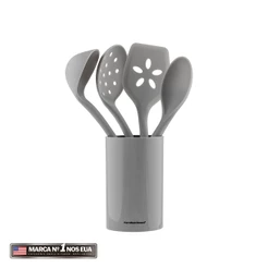 Kit de Utensílios de Cozinha Hamilton Beach 5 Peças Com Suporte