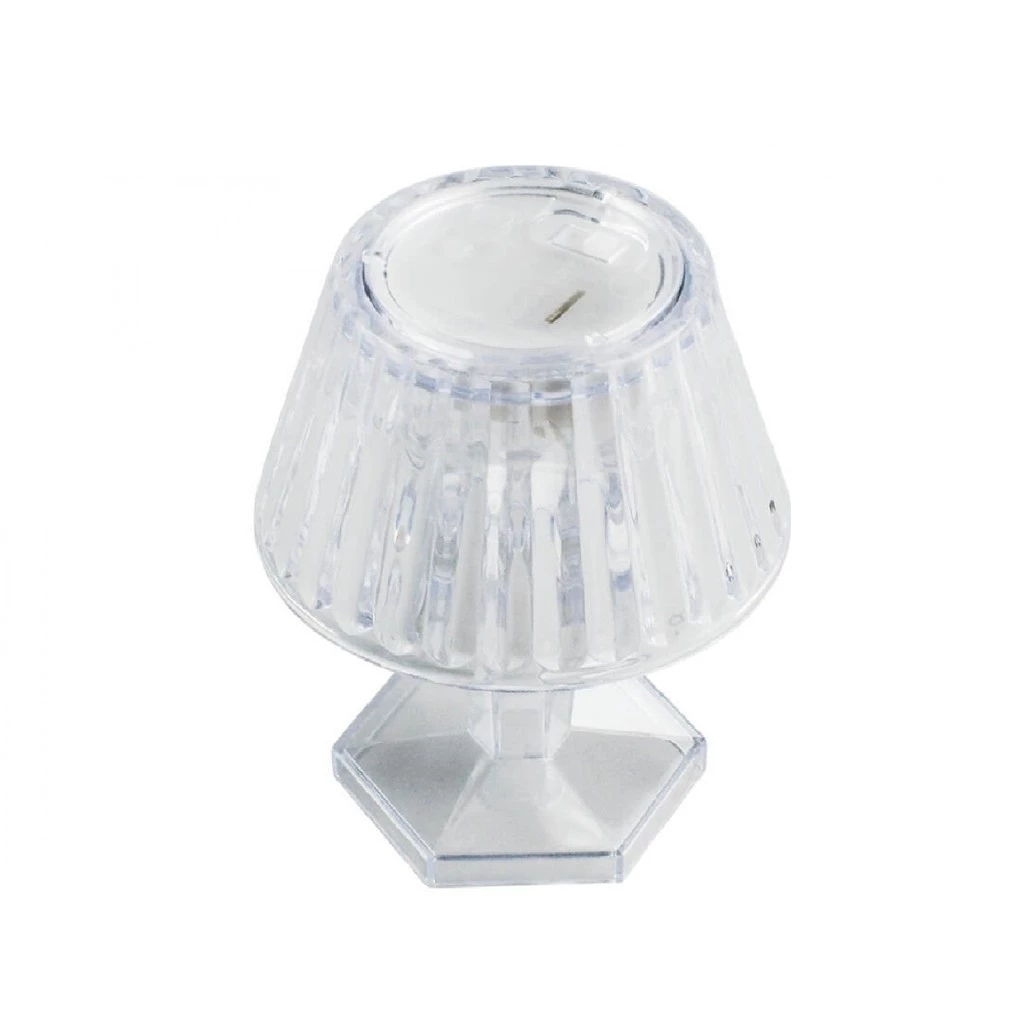 Luminária Abajur Cristal Sem Fio Luz Led Decoração