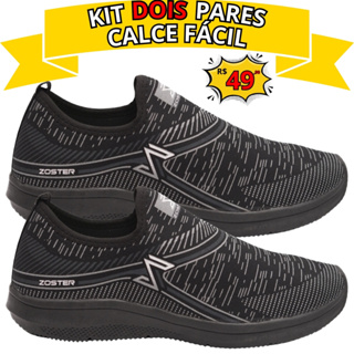 Kit 2 Pares Tênis Meia Masculino – Respirável, Sem Cadarço e Estiloso | Pronta Entrega em Oferta na Shopee