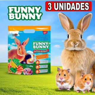 Funny Bunny 1,8Kg Delícias da Horta Ração para Coelhos, Hamster e Roedores. em Oferta na Shopee