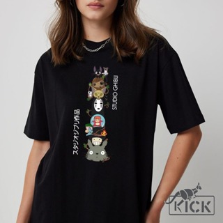 Camisa  Camiseta 100% algodão Animes Studio Ghibli blusa unissex em Oferta na Shopee