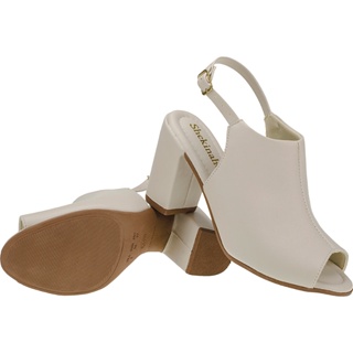 Sandália Ankle Boots Salto Alto Bloco Open Boot Shekinah Moda Confortável Fivela Moda em Oferta na Shopee