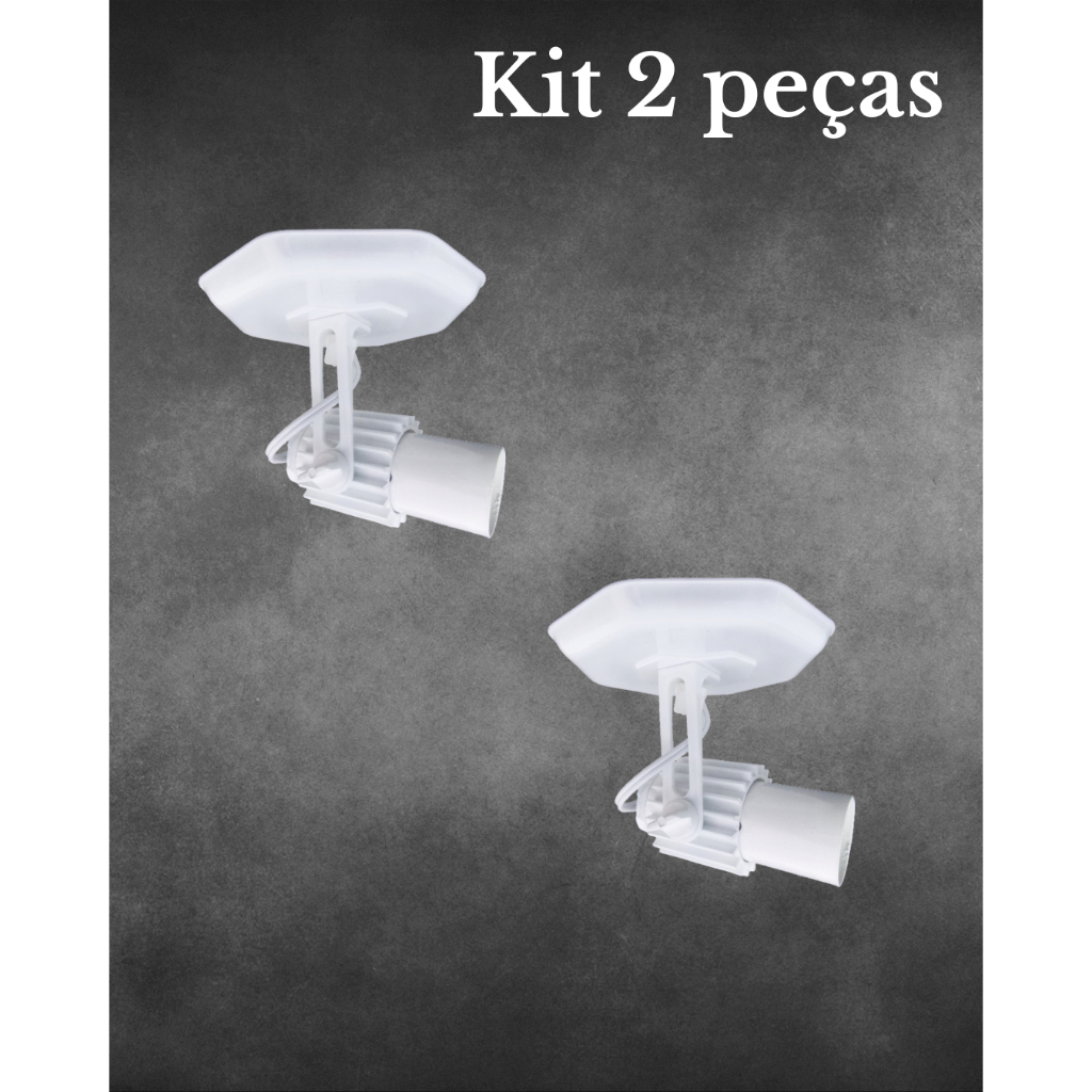 Kit 2 Spot Luminaria Simples Aletado Articulado Sobrepor Teto Iluminação Decoração