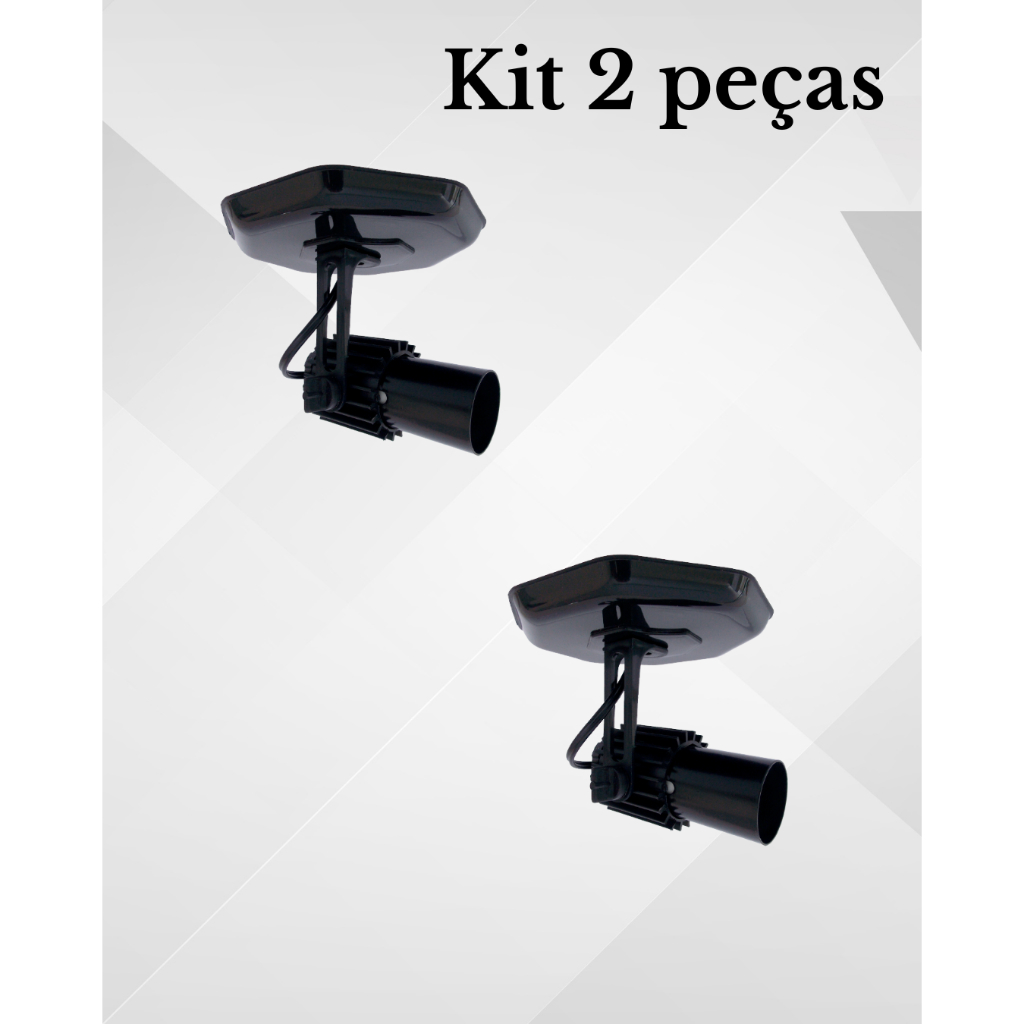 Kit 2 Spot Luminaria Preto Simples Aletado Articulado Sobrepor Teto Iluminação Decoração em Oferta na Shopee