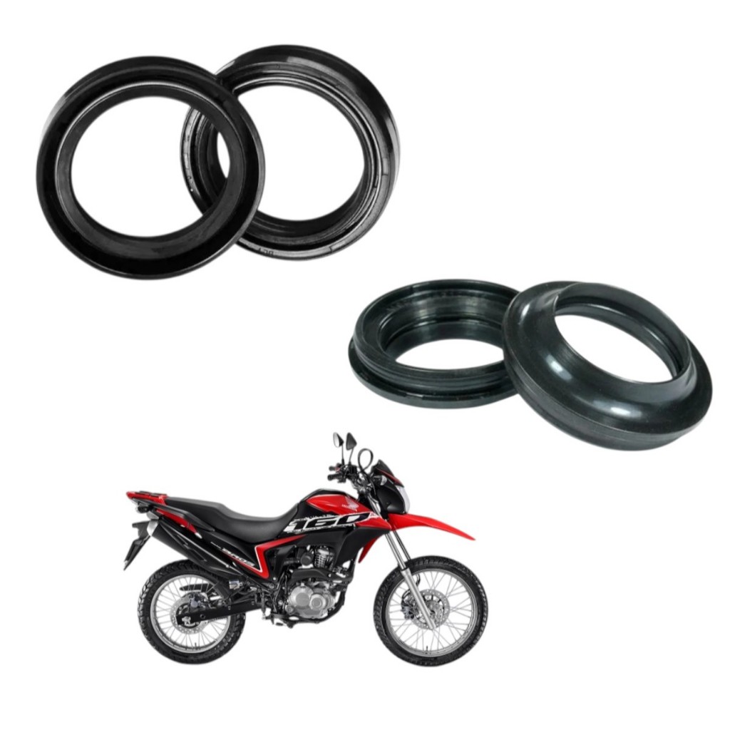 Retentor Bengala + Guarda Pó Nxr125 Nxr150 Nxr160 Bros