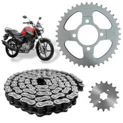kit Relação Transmissão P/Moto Ybr 125 03 A 08 Factor 125 09 A 17