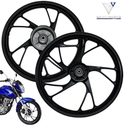 Par De Roda Rodão Pé De Galinha Honda Titan 150 2004 Até 2013 Freio A Disco
