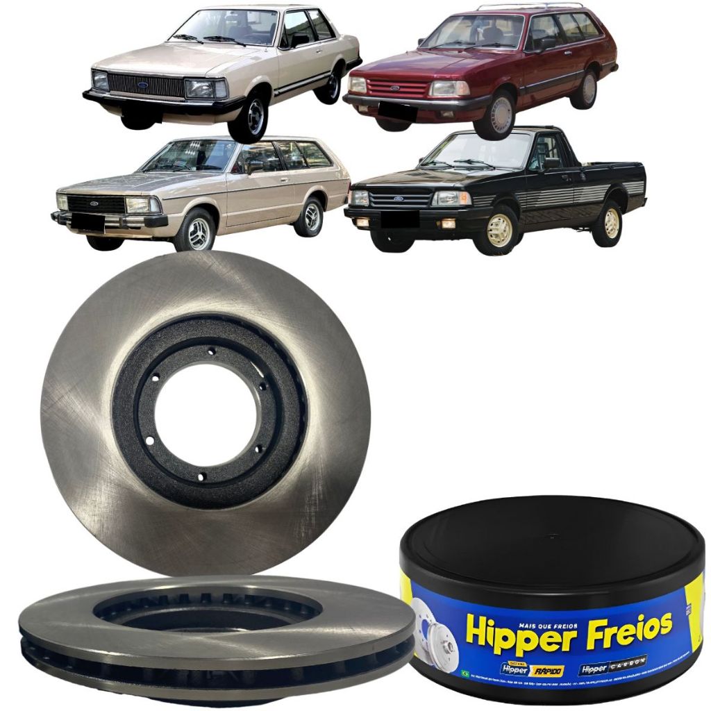 Par Disco Freio Dianteiro Ventilado Ford Belina Del Rey Pampa em Oferta na Shopee