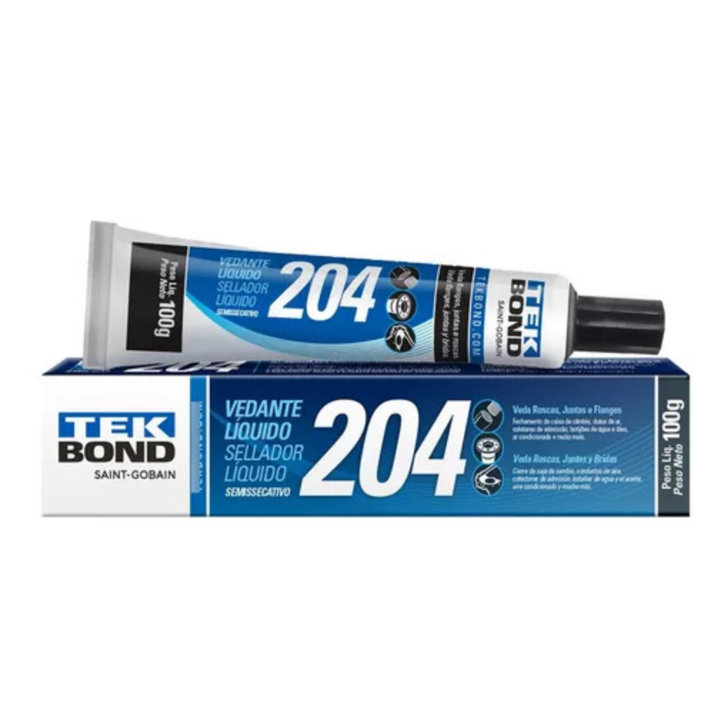 Vedante Líquido Adesivo Veda Rosca Tek Bond 204 100g para juntas e flanges