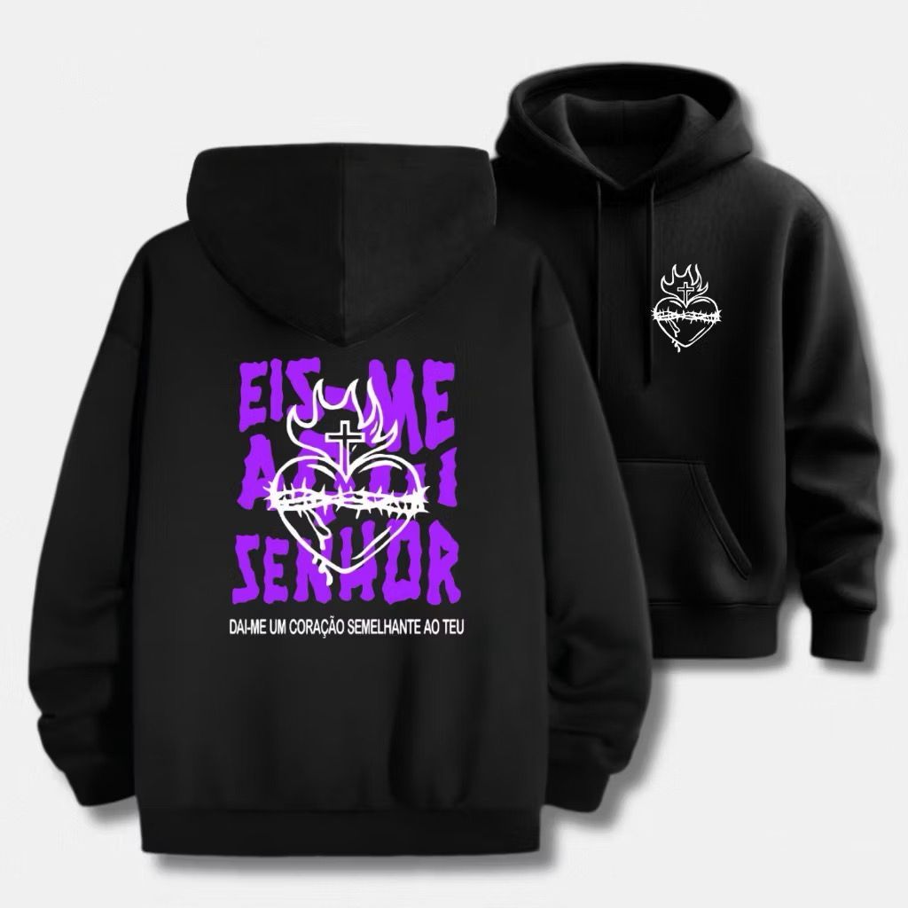 Moletom Canguru Estampado Gospel Adulto e Infantil Blusa de Frio Qualidade Flanelado