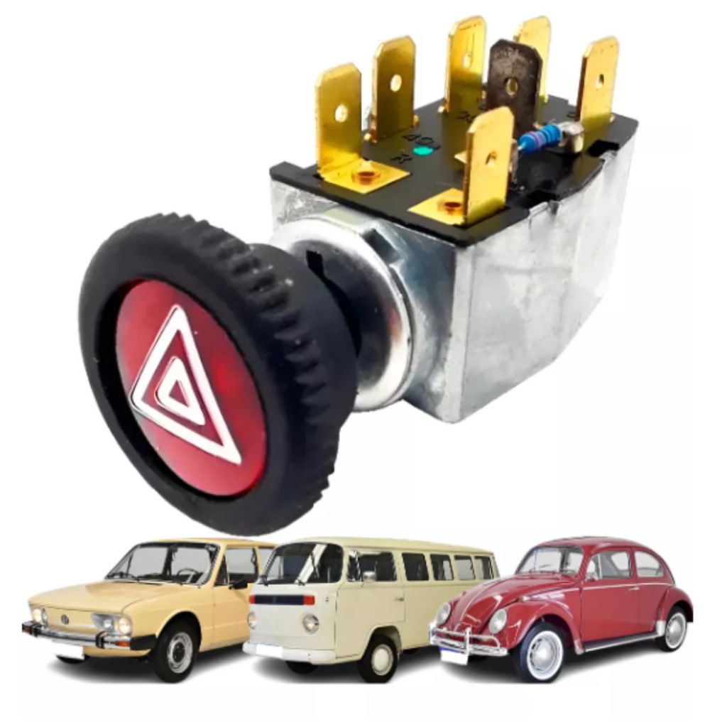 BOTÃO INTERRUPTOR DE PISCA ALERTA FUSCA 1974/ BRASILIA KOMBI em Oferta na Shopee