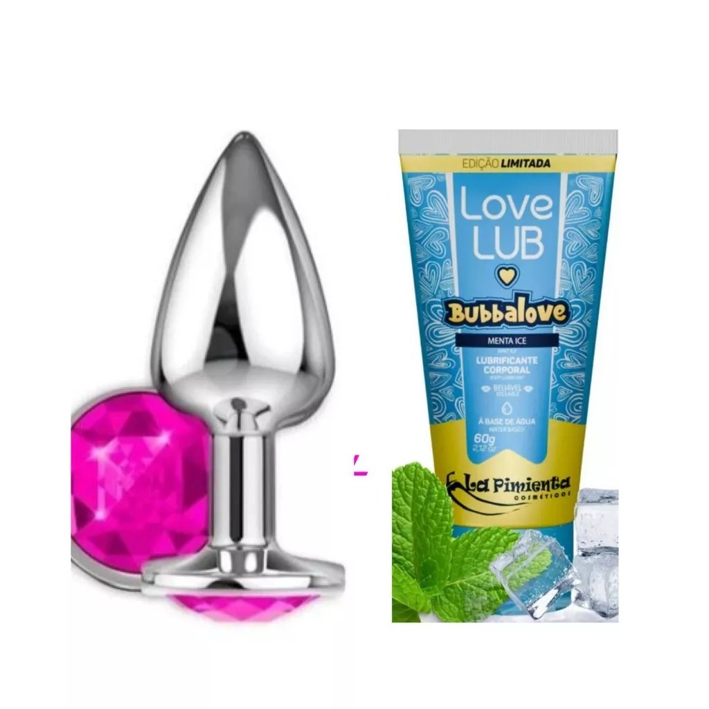 Kit Sex Shop Com Plug Anal M e G + Lubrificante Bubbalove Ou Apenas 1 Plug Anal em Oferta na Shopee