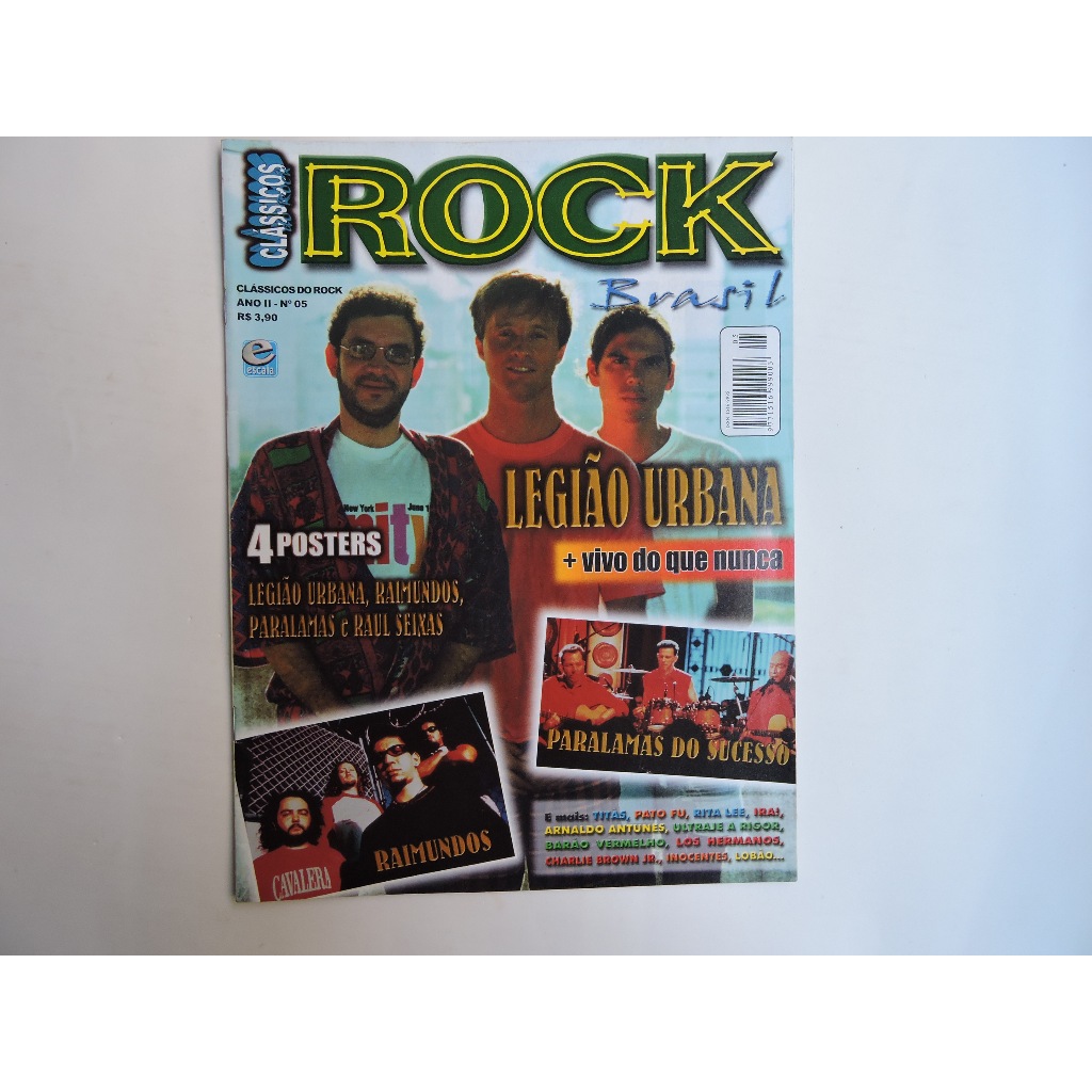 REVISTA ROCK RIO LEGIÃO URBANA RAUL SEIXAS RITA LEE MARCELO NOVA ULTRAJE