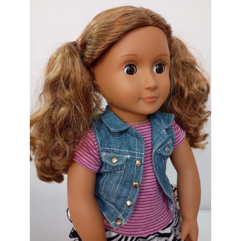 Boneca Our Generation Original Cabelo Ondulado Castanho