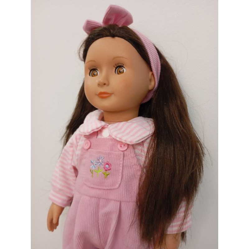 Boneca Our Generation Original Cabelo Castanho Coco Olhos Castanhos