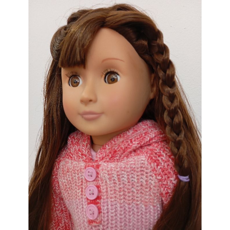 Boneca Luxo Our Generation Reese Original Cabelo Liso Longo Castanho
