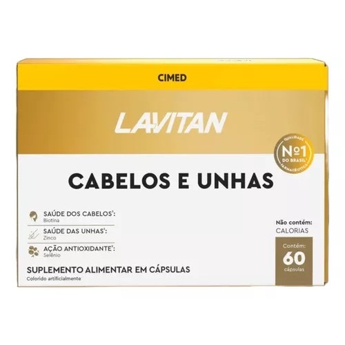 Lavitan Hair Suplemento Vitamínico Cabelos e Unhas c/60 comp