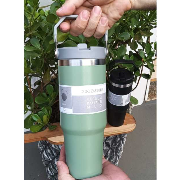 copo, jarra, garrafa térmica 890ml copo de carro portátil copo térmico de aço inoxidável em Oferta na Shopee