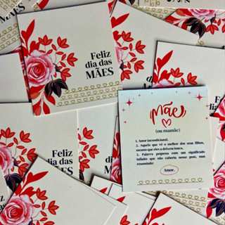 Cartão de Agradecimento do  dia das Mães com 50 unidades. em Oferta na Shopee