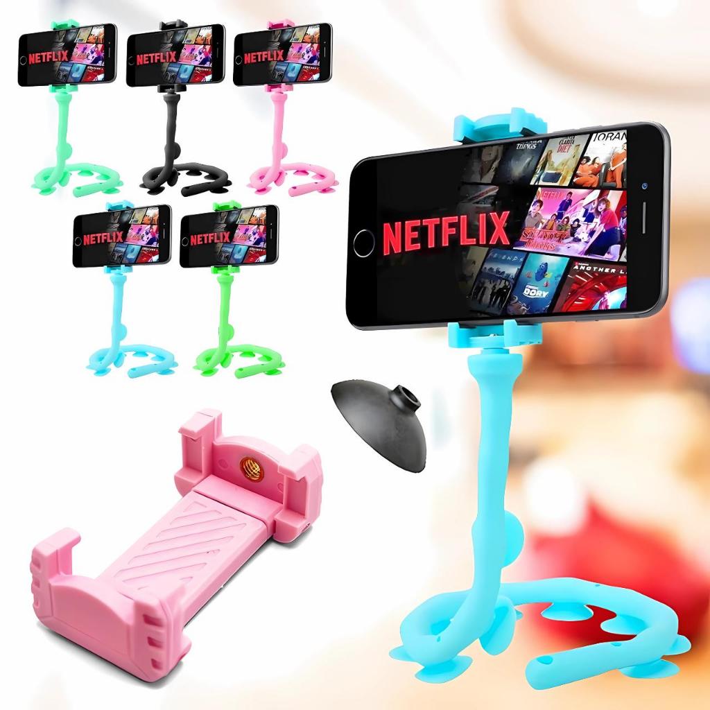 Suporte para Celular Minhoca Universal com Ventosas Portatil 360 Novo em Oferta na Shopee