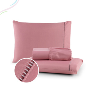 Jogo de Lençol e Fronha De Cama Solteiro Casal Padrão Queen Percal 400 Fios 03 Peças Ponto Palito em Oferta na Shopee