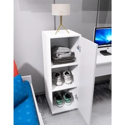 Sapateira Multiuso , Organizador com 1 Porta e Cor Branco